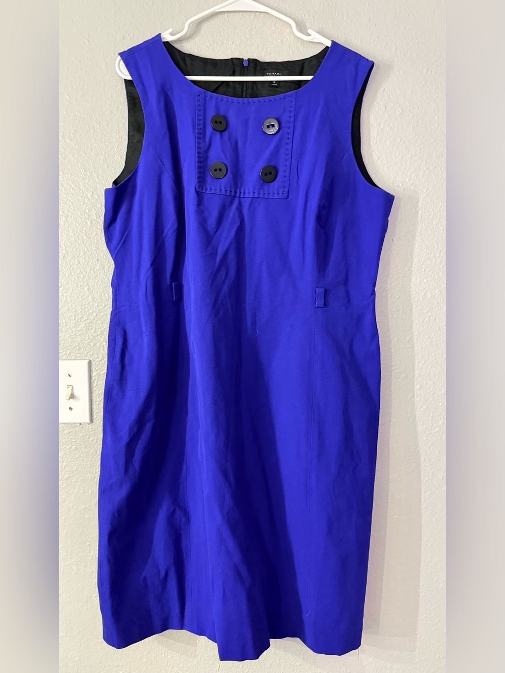 Tahari Royal Blue Sleeveless Dress